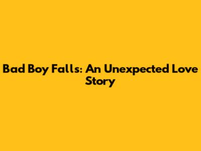 Bad Boy Falls: An Unexpected Love Story