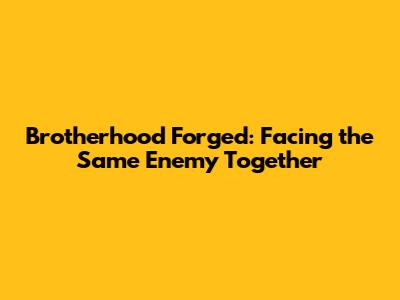 Brotherhood Forged: Facing the Same Enemy Together