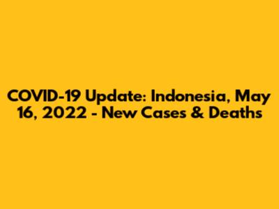 COVID-19 Update: Indonesia, May 16, 2022 - New Cases & Deaths