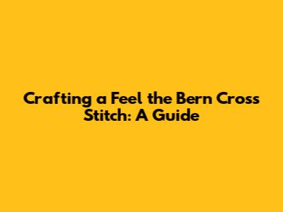 Crafting a 'Feel the Bern' Cross Stitch: A Guide