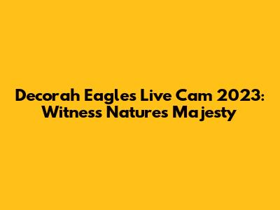 Decorah Eagles Live Cam 2023: Witness Nature's Majesty