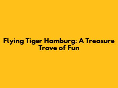 Flying Tiger Hamburg: A Treasure Trove of Fun