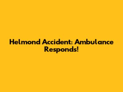 Helmond Accident: Ambulance Responds!