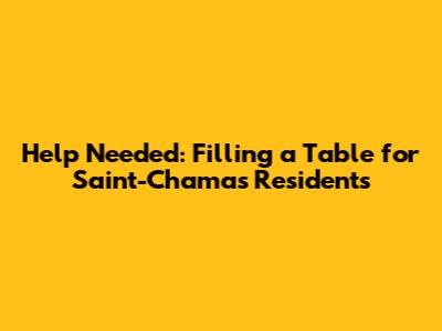 Help Needed: Filling a Table for Saint-Chamas Residents