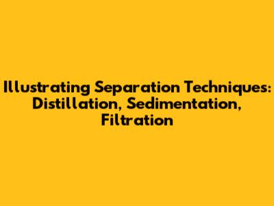 Illustrating Separation Techniques: Distillation, Sedimentation, Filtration