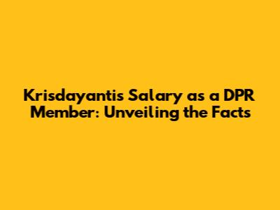 Krisdayanti's Salary as a DPR Member: Unveiling the Facts