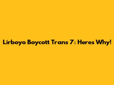 Lirboyo Boycott Trans 7: Here's Why!