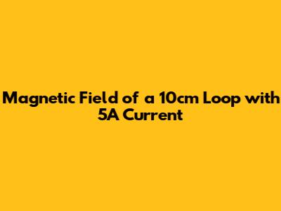 Magnetic Field of a 10cm Loop with 5A Current