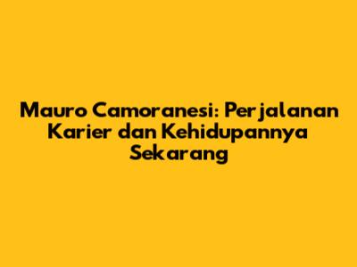 Mauro Camoranesi: Perjalanan Karier dan Kehidupannya Sekarang