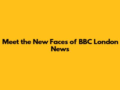 Meet the New Faces of BBC London News