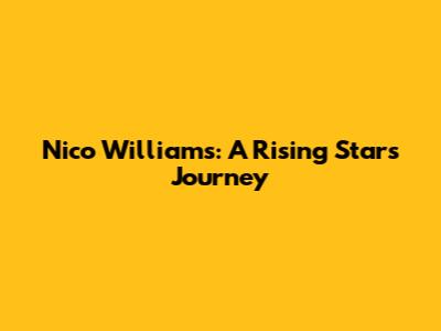 Nico Williams: A Rising Star's Journey