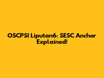OSCPSI Liputan6: SESC Anchor Explained!