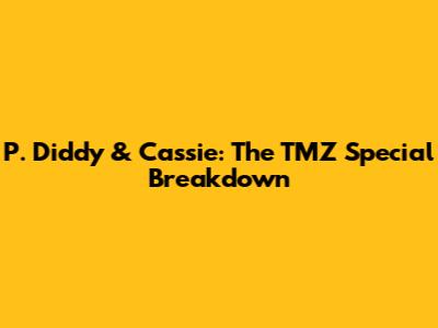 P. Diddy & Cassie: The TMZ Special Breakdown