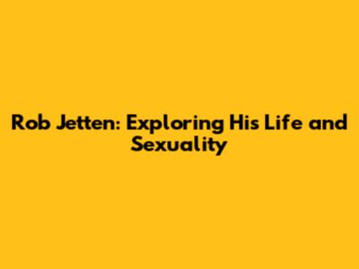 Rob Jetten: Exploring His Life and Sexuality