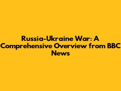 Russia-Ukraine War: A Comprehensive Overview from BBC News