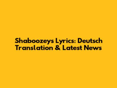 Shaboozey's Lyrics: Deutsch Translation & Latest News