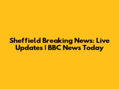 Sheffield Breaking News: Live Updates | BBC News Today