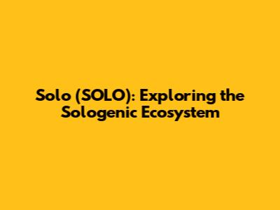 Solo (SOLO): Exploring the Sologenic Ecosystem