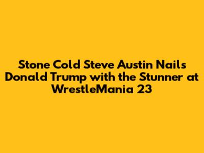 Stone Cold Steve Austin Nails Donald Trump with the Stunner at WrestleMania 23