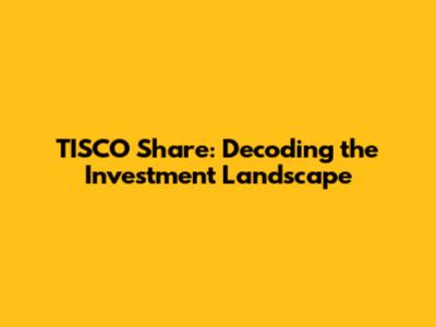 TISCO Share: Decoding the Investment Landscape