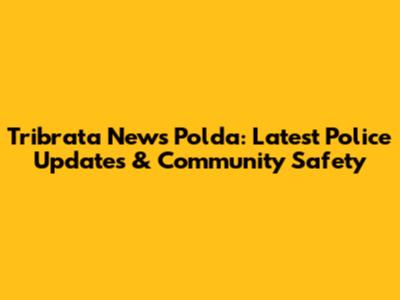 Tribrata News Polda: Latest Police Updates & Community Safety