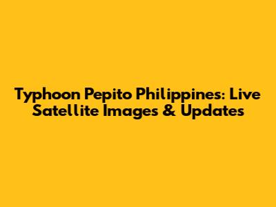Typhoon Pepito Philippines: Live Satellite Images & Updates