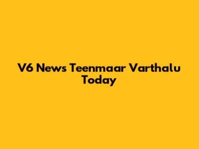 V6 News Teenmaar Varthalu Today