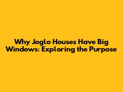 Why Joglo Houses Have Big Windows: Exploring the Purpose