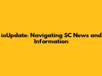 ioUpdate: Navigating SC News and Information