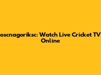 oscnagoriksc: Watch Live Cricket TV Online